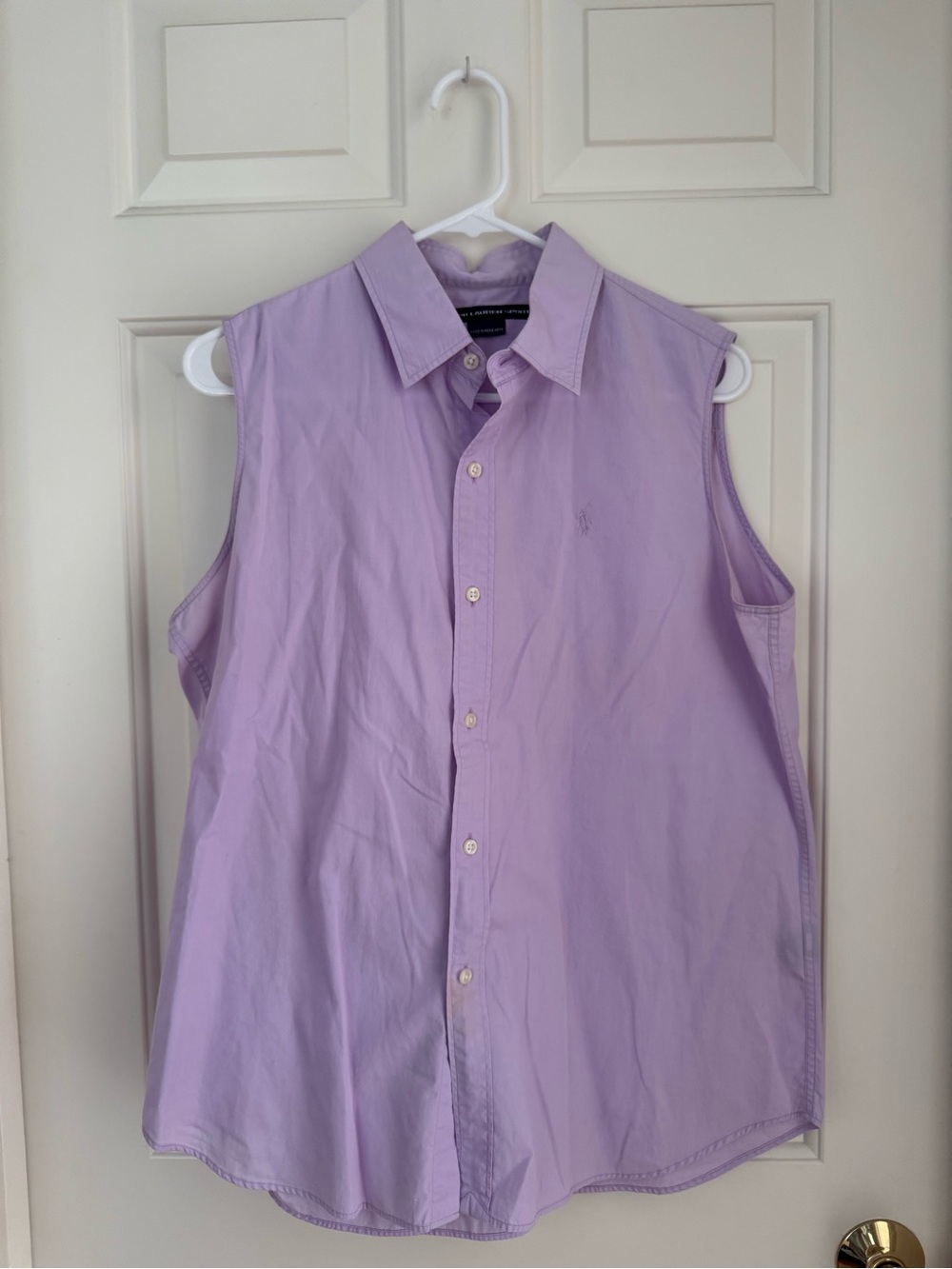 Ralph Lauren Sport Sleeveless Purple Cotton Polo Tank